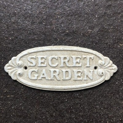 Secret Garden Cast Iron Sign