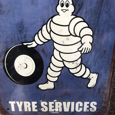 Michelin Man Metal Sign