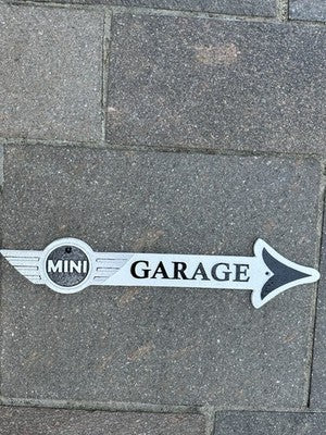 Mini Garage Arrow Cast Iron Sign