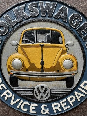 Volkswagen Service And Repair Cast Iron Sign
