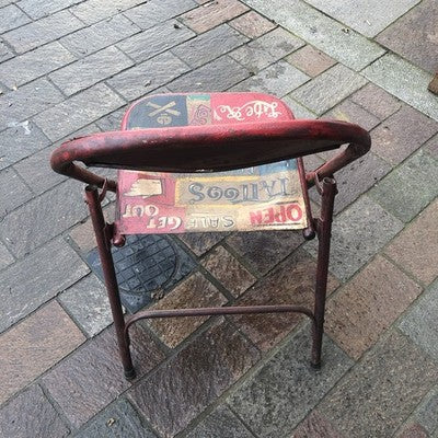 Folding Metal Chair Fun Fair Theme Hand painted