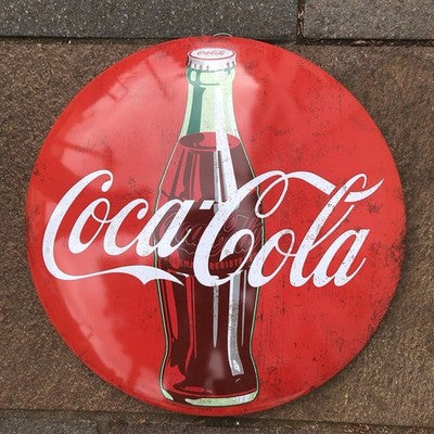 Coca Cola 40 Cms Domed Metal Sign
