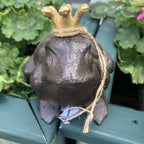 Prince Charming Frog Cast Iron With Lovely Gold Crown