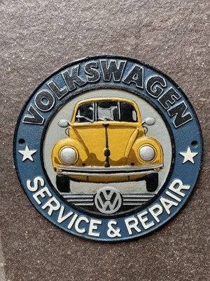 Volkswagen Service And Repair Cast Iron Sign