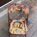 Folding Metal Chair 60s Vibes Road Trip Theme Hand painted