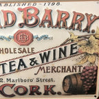 David Barry Tea& Wine Merchant Metal Sign