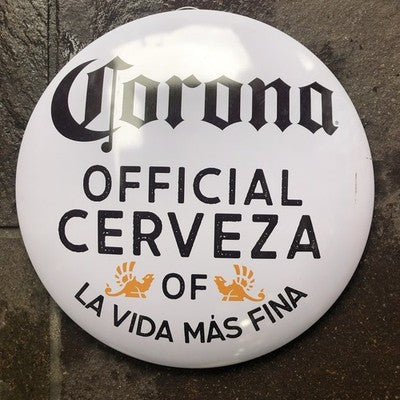 Corona Official Cerveza 40 Cms Domed Metal Sign