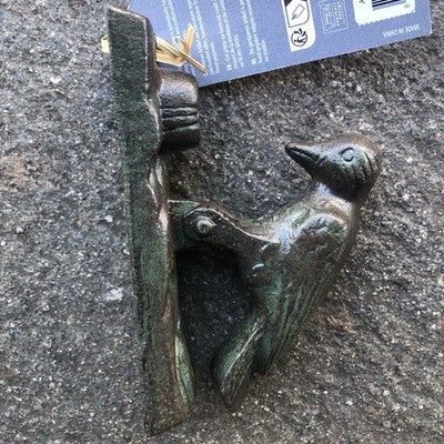 Cast Iron Woodpecker Door Knocker