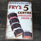 Fryâs 5 Centre Chocolate Cream Metal Sign