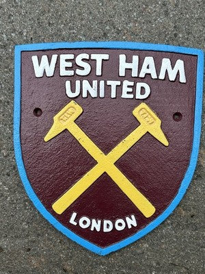 West Ham United Cast Iron Sign