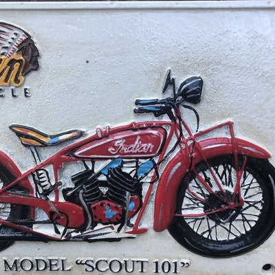 Indian Motorcycle Cast Iron Sign