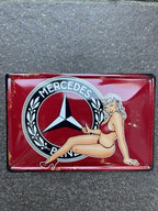 Mercedes Metal Sign