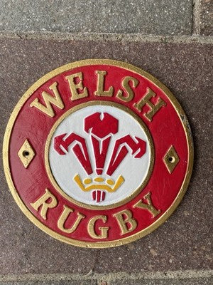 Welsh Rugby Cast Iron Sign