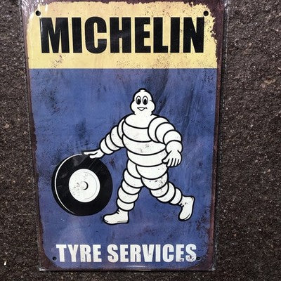 Michelin Man Metal Sign