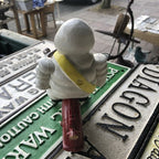 Michelin Man On Motor Bike Cast Iron