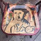 Folding Metal Chair 60s Vibes Road Trip Theme Hand painted