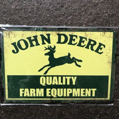 John Deere Quality Farm Equipment Metal Sign
