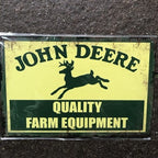 John Deere Quality Farm Equipment Metal Sign