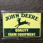John Deere Quality Farm Equipment Metal Sign