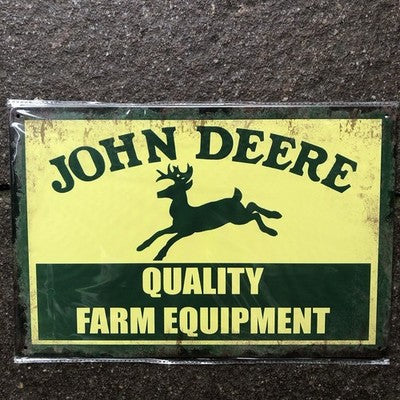 John Deere Quality Farm Equipment Metal Sign