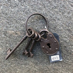 Keys With Padlock Cast Iron On Ring