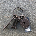 Keys With Padlock Cast Iron On Ring