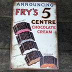 Fryâs 5 Centre Chocolate Cream Metal Sign