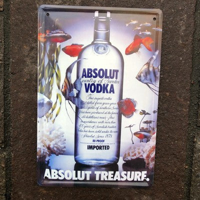 Absolut Vodka Metal Sign