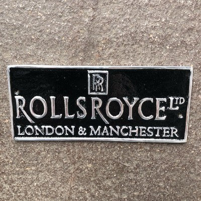 Rolls Royce Aluminium Sign