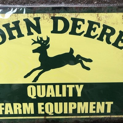 John Deere Quality Farm Equipment Metal Sign