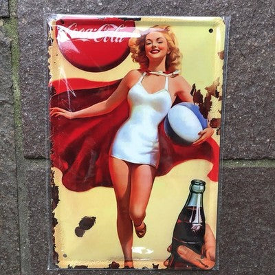 Coca Cola Retro Metal Sign