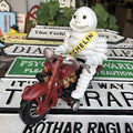 Michelin Man On Motor Bike Cast Iron