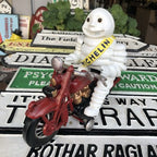 Michelin Man On Motor Bike Cast Iron