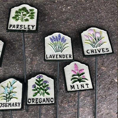Herb Tags Cast Iron Set Of 10