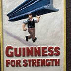 Guinness For Strength Girder Man Cast Iron Sign