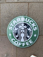Starbucks 40 Cms Domed Metal Sign