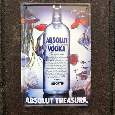 Absolut Vodka Metal Sign