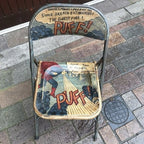 Folding Metal Chair Puff Theme Hand Painted
