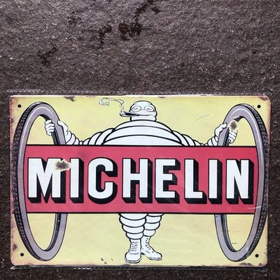 Michelin Man Metal Sign