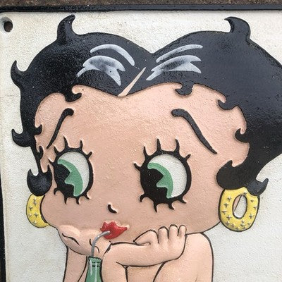 Betty Boop Coca Cola Cast Iron Sign