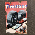 Firestone Enamel Sign
