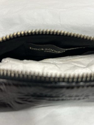 beck sondergaard Black Patent Zipped Pencil Case