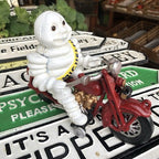 Michelin Man On Motor Bike Cast Iron