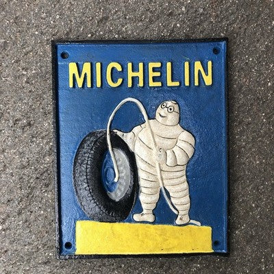 Michelin Man Cast Iron Plaque