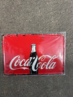 coca cola metal sign