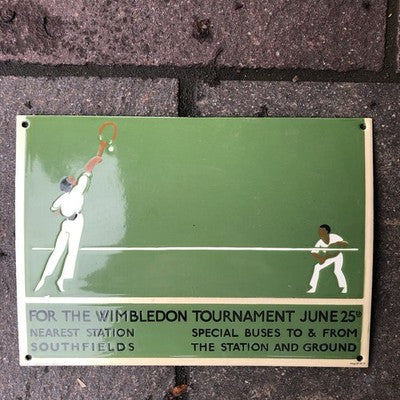 Wimbledon Enamel Sign