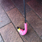 Umbrella Flamingo With Ruffles Free Standing Full Length