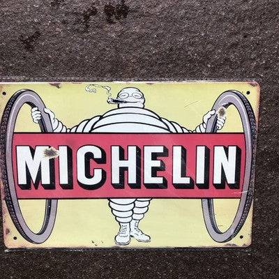 Michelin Man Metal Sign