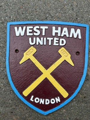 West Ham United Cast Iron Sign
