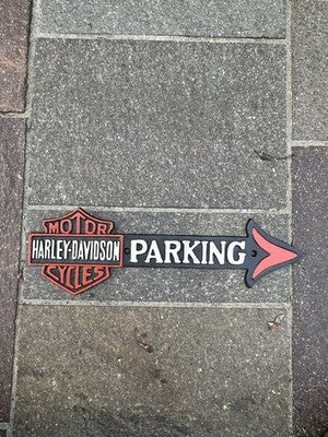 Harley Davidson Parking Cast Iron Sign